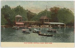 New York City Boat House Central Park 1908