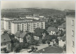Valašské Meziříčí Vsetín sídliště Křížná traktor 1967