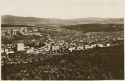 "Zlín celkový pohled protektorát razítko ""Říše vítězí"" nakl. Zapletalová 1941"