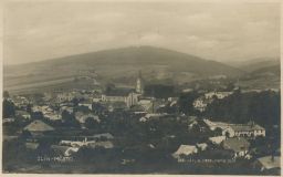 Zlín celkový pohled střed města Siegel FotoFon 1927