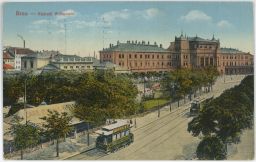 železnice Wilsonovo nádraží Brno ramvaje 1923