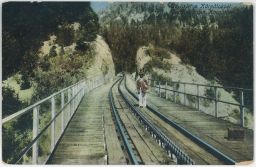 železnice ozubnice tulák na kolejích psáno i nakl. Mukačevo 1917