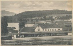 železnice nádraží Zbiroh Rokycany nakl. Pechar 1913