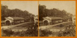 Karlovy Vary, Mlýnská kolonáda, Mühl- und Neubrunn, stereofotografie