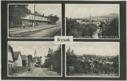 železnice nádraží celkový pohled Kysak 1939
