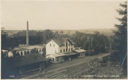 železnice nádraží Lomnice nad Popelkou Semily 1926