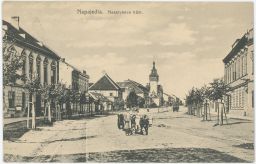 Napajedla Zlín Masarykovo náměstí radnice povoz nakl. Tichý
