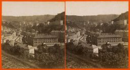 Karlovy Vary, celkový pohled z Umělecké ulice, stereofotografie