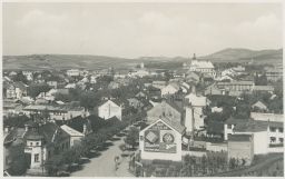 Holešov Kroměříž reklamy Bartoník Filnáček celkový pohled 1943