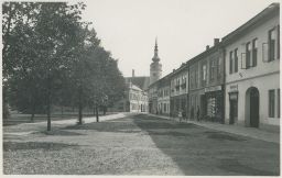 Hulín Kroměříž ulice obchod Zívala Grafo Čuda 30. léta