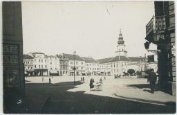 Kroměříž průhled na náměstí 1928