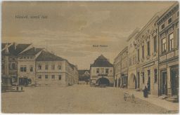 Valašské Meziříčí Vsetín náměstí hotel Fischer nakl. Haas 1917