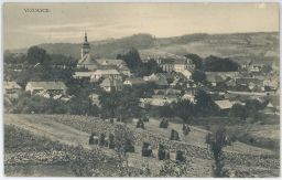 Vizovice Zlín celkový pohled snopy nakl. Macháček 1934