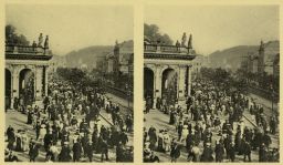 Karlovy Vary, Název: Ráno na Mlýnské kolonádě, stereofotografie