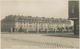 Kroměříž nábřeží činžovní domy rum režná vermuth