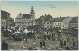 Holešov Kroměříž náměstí trhy nakl. Schneweis