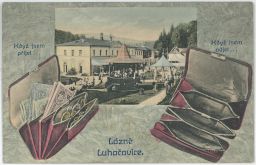 Luhačovice Zlín plná a prázdná peněženka nakl. Hložek 1908