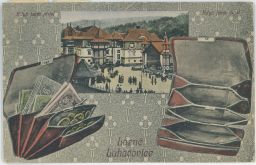 Luhačovice Zlín plná a prázdná peněženka nakl. Hložek 1919