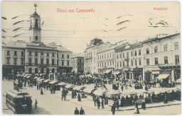 Czernowitz Černovice Černivci Ringplatz tramvaj nakl. Friedrich Rieber 1908