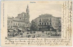 Czernowitz Černovice Černivci Ringplatz Hotel café restaurant Bellevue Habsburg tramvaj nakl. Horowitz DA 1902