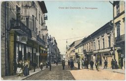 Czernowitz Černovice Černivci Herrengasse Lindenbaum nakl. Horowitz 1912