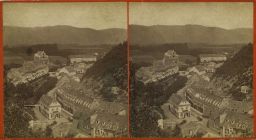 Teplice, celkový pohled na Šanov z Královské výšiny, stereofotografie