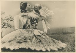etnografie kroje děvče víno Moravské Slovácko Fototypia 19122