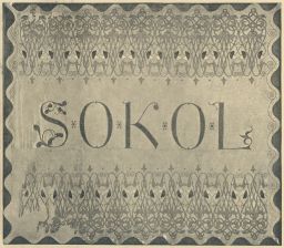 Praha Sokol prapor Mánes nová tělocvična 28.11.1912 poštou 1915