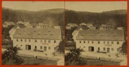 Dubí u Teplic, Eichwald, celkový pohled, stereofotografie