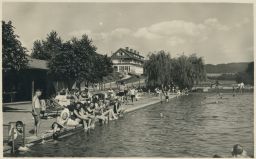 koupaliště plovárna Letovice Blansko 1953