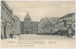 Budapest Dísz tér a m.k. hovéd miniszteriummal Ganz Antal DA 1904