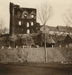 Říčany, zřícenina hradu, polovina stereofotografie