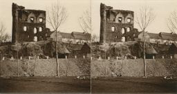 Říčany, zřícenina hradu, stereofotografie