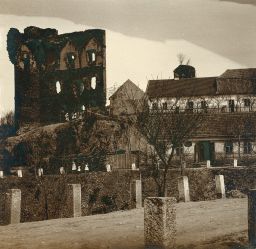 Říčany, zřícenina hradu, ,polovina stereofotografie