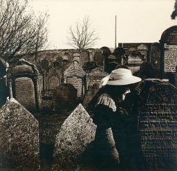 Mladá Boleslav, židovský hřbitov, polovina stereofotografie