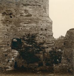 Obec Boseň, hrad Valečov, polovina stereofotografie