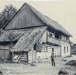 Vesce, patrová usedlost, polovina stereofotografie