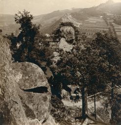 Město Tábor celkový pohled, polovina stereofotografie