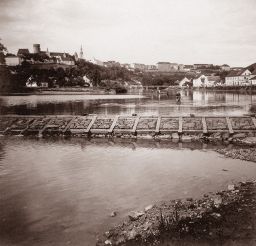 Tábor od Lužnice, polovina stereofotografie