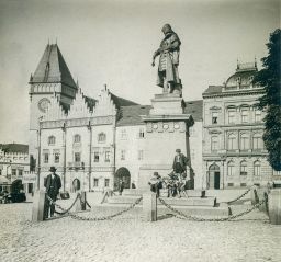 Tábor, Žižkovo náměstí,, polovina stereofotografie
