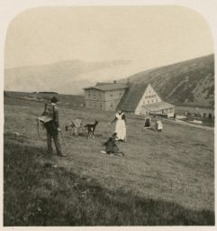 Krkonoše, Rennerova bouda, polovina stereofotografie