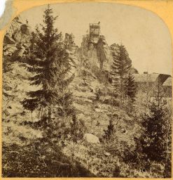Rozhledna Biberstein u Bad Warmbrunn, polovina stereofotografie