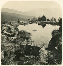 Krkonoše, Jezírko u Pančavského vodopádu, polovina stereofotografie