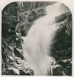 Krkonoše, Vodopád Kamieńczyka, Zackenfall, polovina stereofotografie