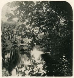 Mysłakowice - Erdmannsdorf, zámecký rybník, polovina stereofotografie