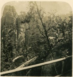Adršpašské skály, polovina stereofotografie