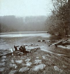 Šumava, Plešné - Plekenštejnské jezero, polovina stereofotografie