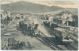 Železnice nádraží pila Suchá Sucha Polsko