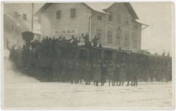 Železnice nádraží Wallern Volary Prachatice 1919