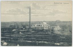 Železnice nádraží cukrovar Zvoleněves Kladno 1923
